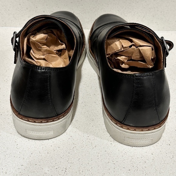 Florsheim Black Leather Press‎ Double Monk Strap Buckle Shoe 11825 Men - Picture 3 of 5